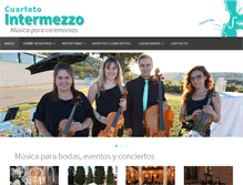 Tablet Screenshot of cuartetointermezzo.es